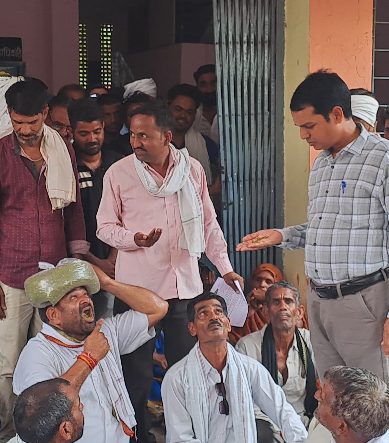 किसानों ने अधिकारियों के सामने खाई मूंग, कहा जहरीली नहीं पौष्टिक होती है