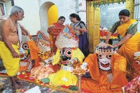 आज 3 रथों में विराजेंगे भगवान जगन्नाथ, बलभद्र और सुभद्रा (Photo source- Patrika)