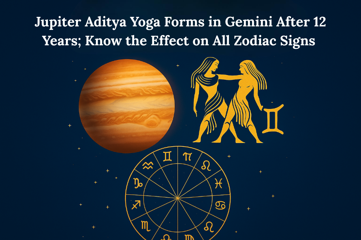 Jupiter Aditya Yoga Forms in Gemini After 12 Years; Know the Effect on All
Zodiac Signs - image