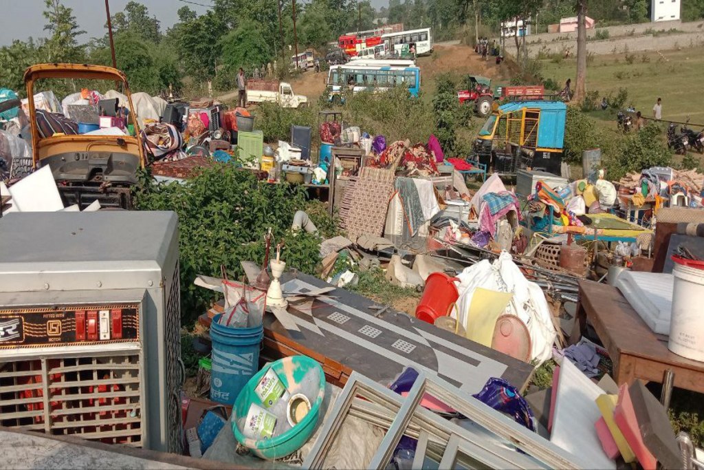 Bulldozer action in Chorkakachhar