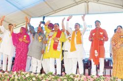 CM भजनलाल ने चर्मण्यवती को ओढ़ाई 540 मीटर लम्बी चुनरी, चम्बल तट पर हुआ पूजन - image