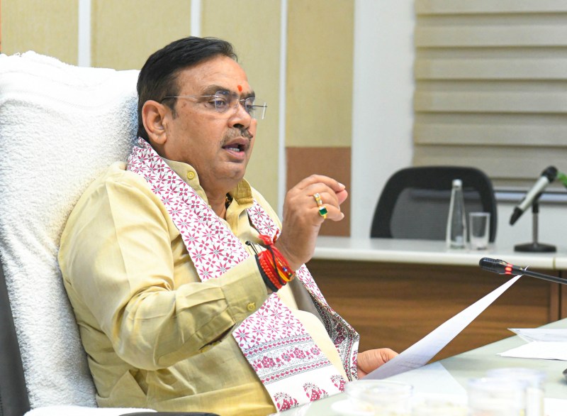 मुख्यमंत्री रोजगार उत्सव की तैयारियों की समीक्षा सीएम भजनलाल शर्मा। फोटो-पत्रिका।