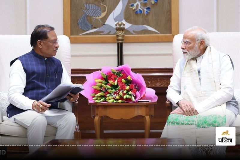 पीएम मोदी से मुलाकात (फोटो सोर्स- पत्रिका)