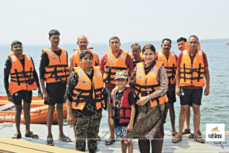 आपदा टीम ने गंगरेल में किया मॉकड्रिल(photo-patrika)