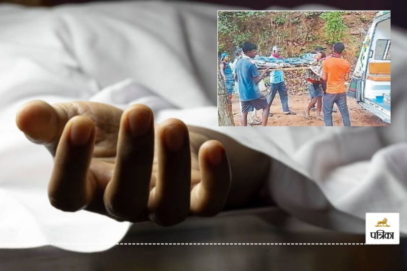 गांव में सड़क नहीं, खाट ही बनी स्ट्रेचर(photo-patrika)