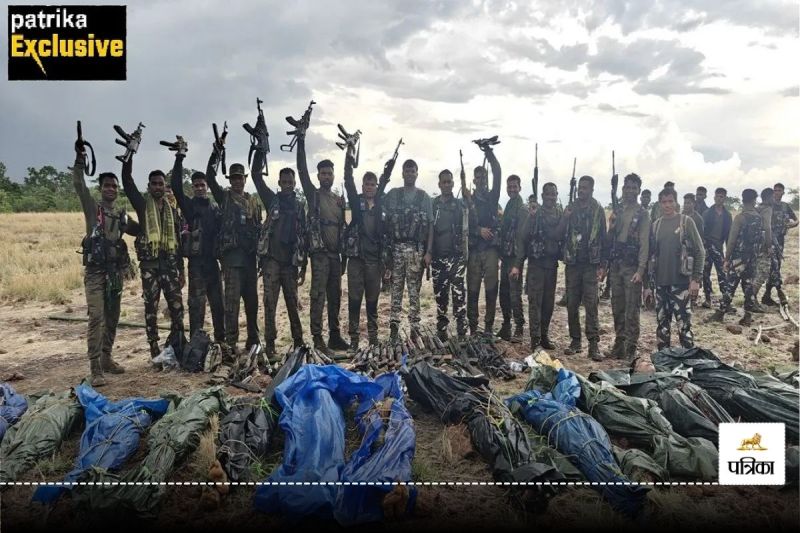 नक्सल लीडर फोर्स के निशाने पर (फोटो सोर्स- पत्रिका)