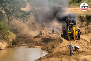 OBC, ST-SC युवाओं ने उठाई रेत खदानों में रोजगार की मांग(photo-patrika)