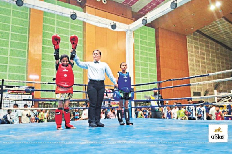 10 साल की उम्र में जज्बे के दम पर आरवी ने जीता स्वर्ण(photo-patrika)