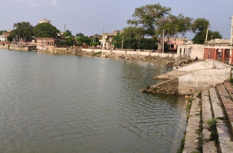 Dam and ponds overflowing due to rain