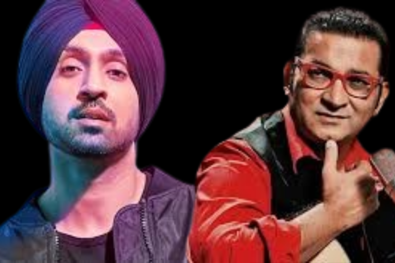 Diljit Dosanjh and Abhijeet Bhattacharya