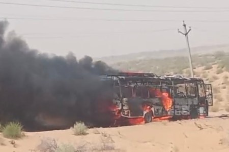 Fire in bus