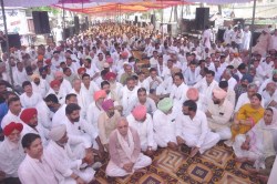 गंगनहर में सिंचाई के पानी में कटौती पर हल्ला बोल - image