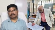 मुख्य सीएमओ डॉक्टर हरिदत्त नेमी और डीएम जितेंद्र प्रताप सिंह (फोटो सोर्स- 'X' DM Kanpur)