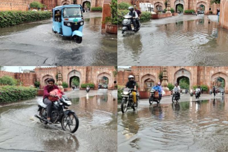 राजस्थान में बारिश। फाइल पत्रिका फोटो।