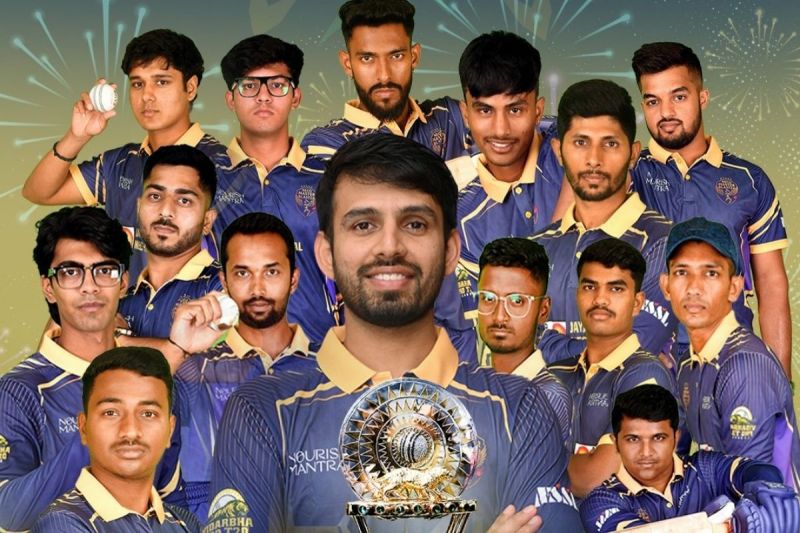 Jitesh Sharma wins Vidarbha Pro T20 League: विदर्भ प्रो टी20 लीग का खिताब जीतने वाली NECO मास्टर ब्लास्टर टीम। (फोटो सोर्स: एक्स@/vidarbhaprot20)