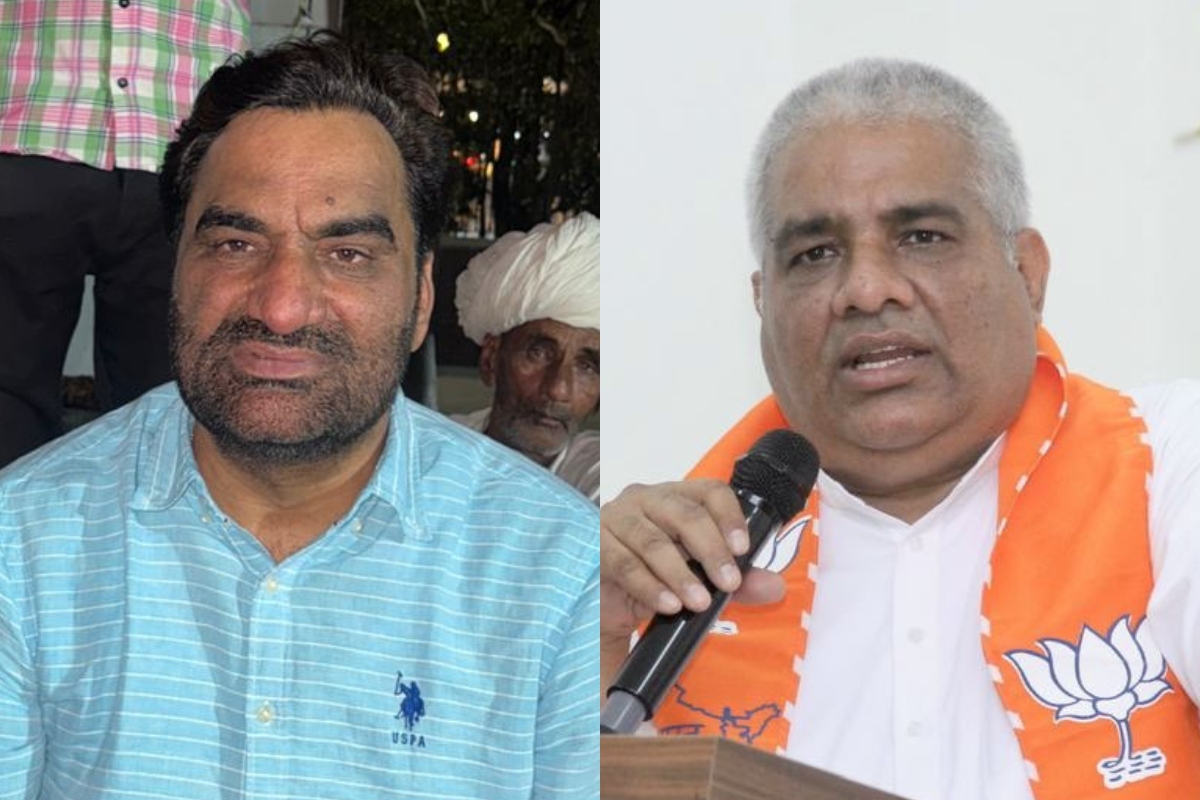 MP Hanuman Beniwal and Minister Bhupendra Yadav