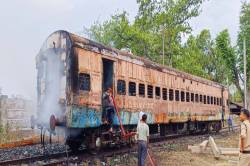 बीना रेलवे स्टेशन पर धूं-धूं कर जली बोगी, दिए गए जांच का आदेश - image