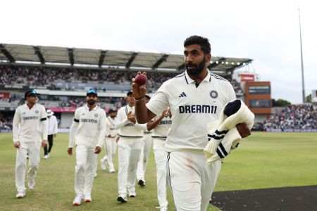 Jasprit Bumrah After Taking 5 Wicket Hall (Photo-X)