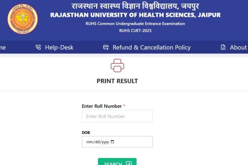 RUHS CUET Result 2025