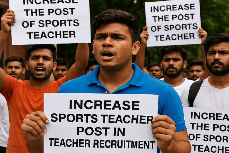 Physical education candidates in Vidisha demanded to increase the post of sports teacher in teacher recruitment in mp