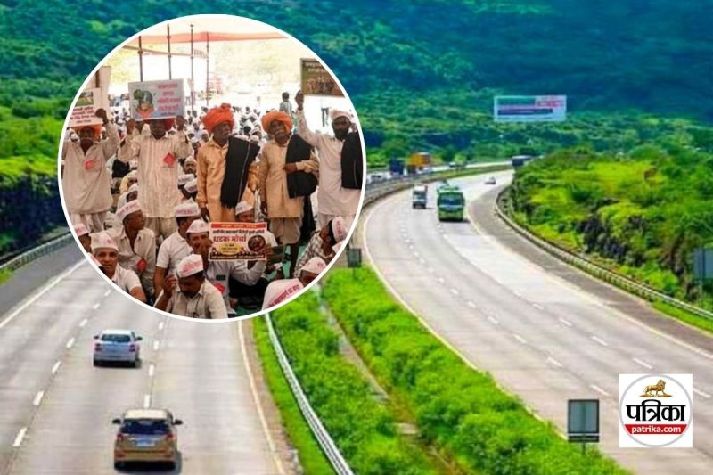 शक्तिपीठ एक्सप्रेसवे के खिलाफ किसानों का प्रदर्शन