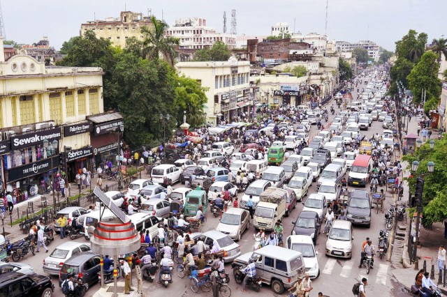 Lucknow Old City Traffic