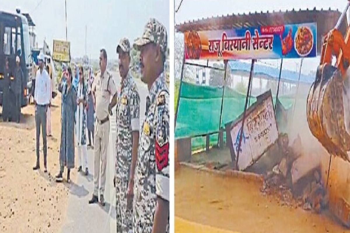 CG News: जेसीबी से तोड़ी गईं दर्जनभर अवैध गुमटियां, पहले ही जारी हुआ था नोटिस..