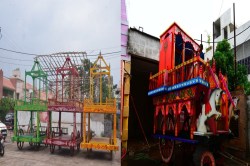CG News: पुरी धाम से सज रहे जगन्नाथ के रथ, कल मनाया जाएगा नेत्रोत्सव - image