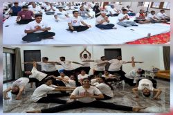 योगाभ्यास से योग भी, वोट भी’ का दिया संदेश, दिलाई शपथ - image
