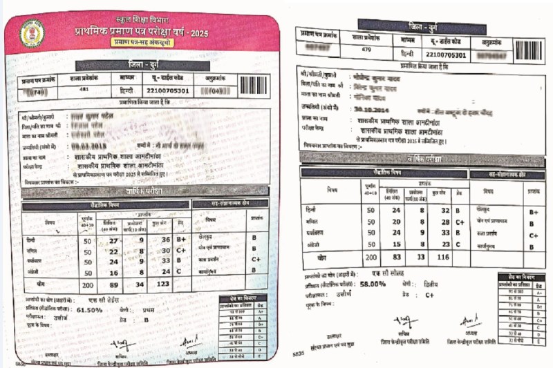Bhilai News: दो बार सुधार करने के बाद भी 5वीं और 8वीं की मार्कशीट में ढेरों गलतियां, शिक्षा विभाग की घोर लापरवाही