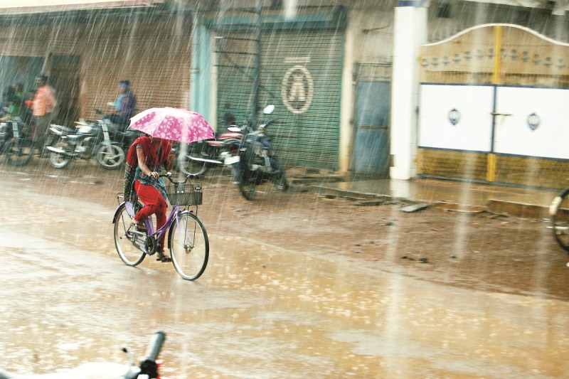 झमाझम बारिश से मौसम में घुली ठंडक (Photo source- Patrika)