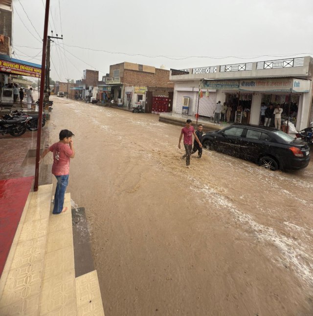 Heavy rains in Sriganganagar