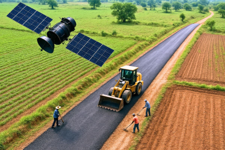 Road Construction through satellite MP News (फोटो सोर्स- AI)