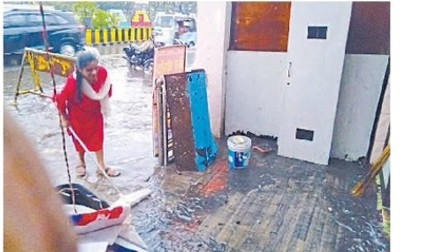 कोरबा तेज आंधी और गरज-चमक (photo-patrika)
