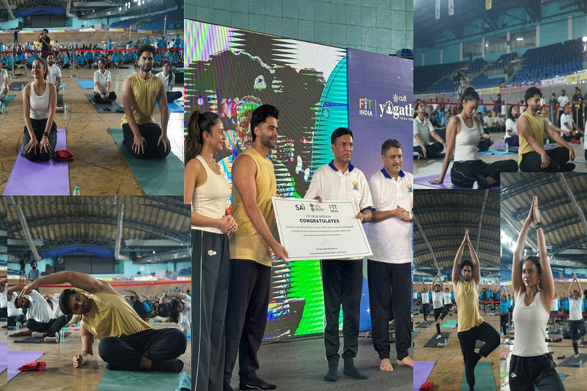 Jackie Bhagnani and Rakul Preet Singh Crowned ‘Fit India Couple’ on
International Yoga Day