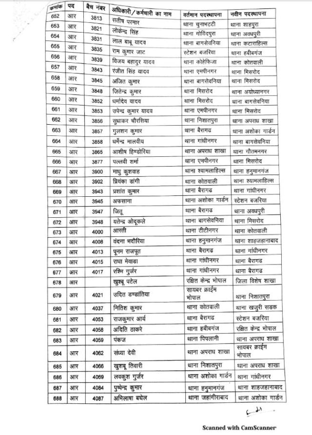 Police Department Transfer