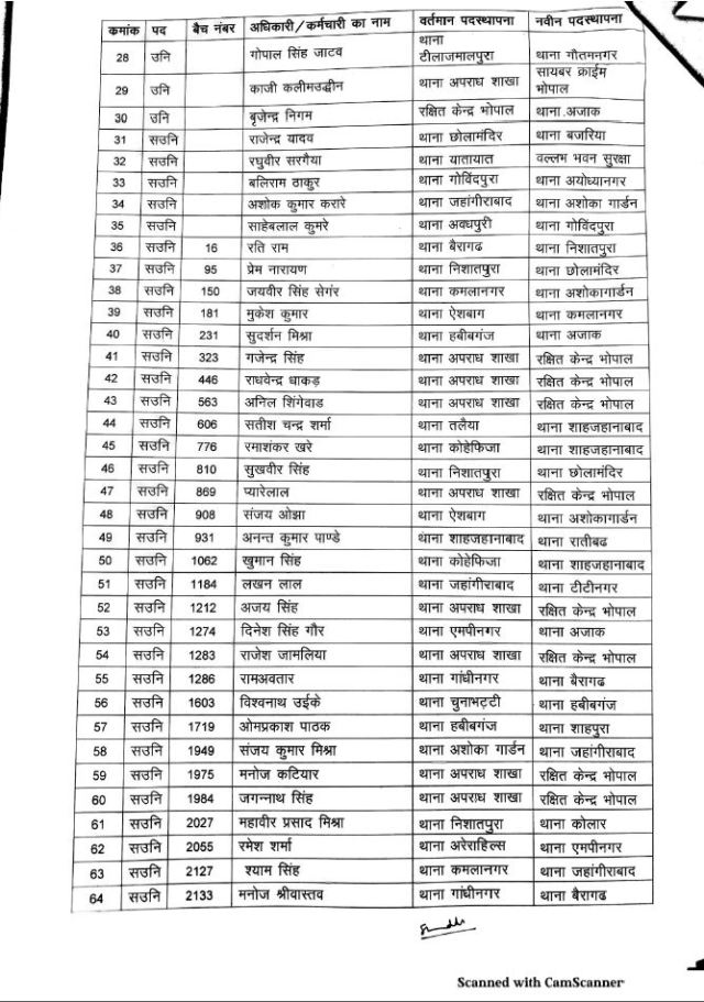 Police Department Transfer