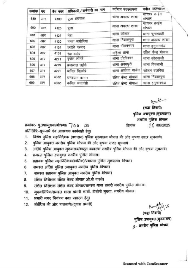 Police Department Transfer