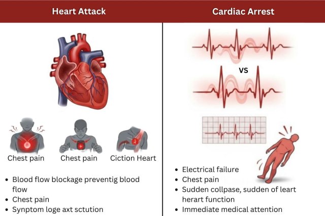 Difference between Heart Attack and Cardiac Arrest