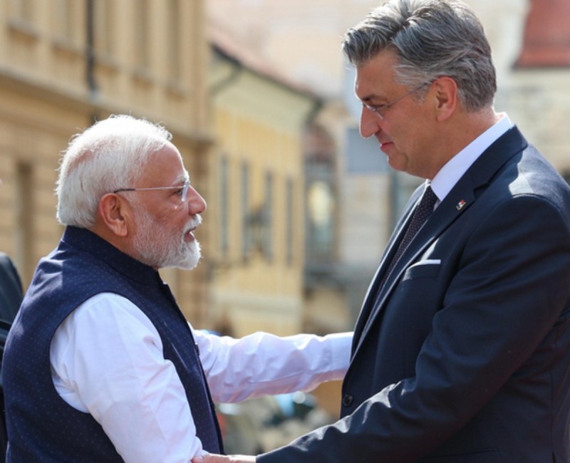 Indian Prime Minister Narendra Modi with Croatian PM Andrej Plenković