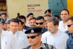 Rahul Gandhi Bhopal Visit : भोपाल पहुंचे राहुल गांधी, शहर में हुआ भव्य स्वागत - image