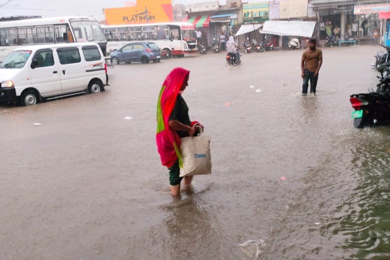 2 inches of rain fell in Merta City