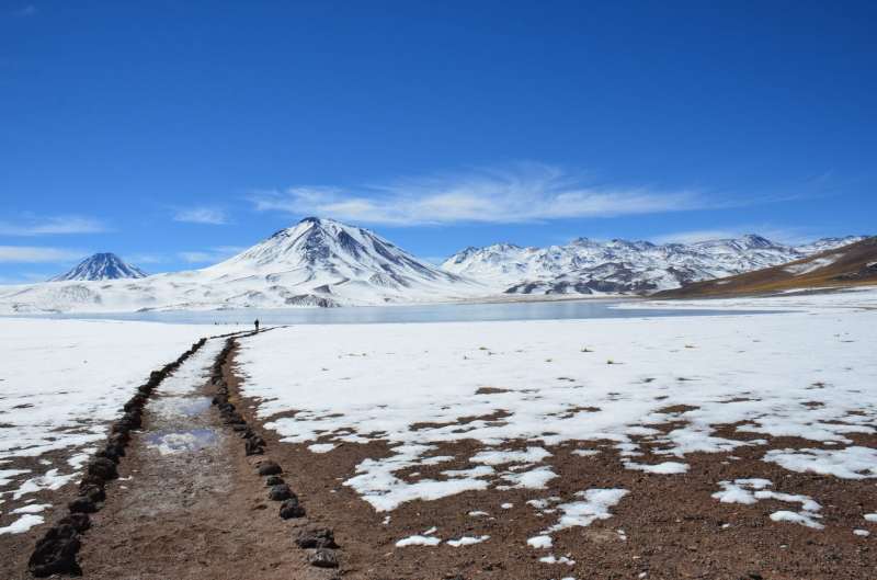 Snow in Atacama Desert