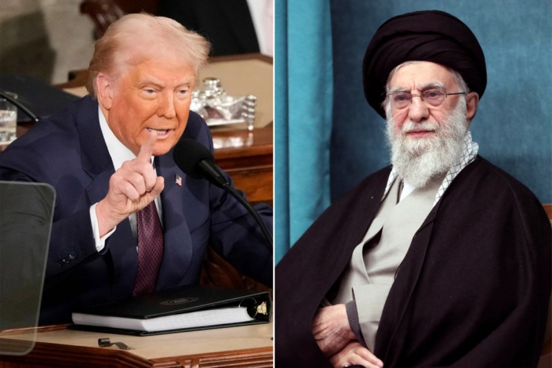 Donald Trump and Ali Khamenei