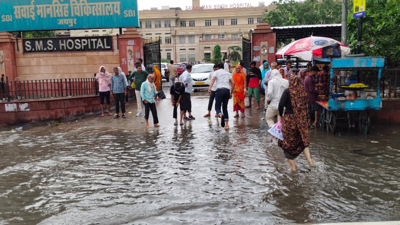 जयपुर में बारिश। पत्रिका फोटो।