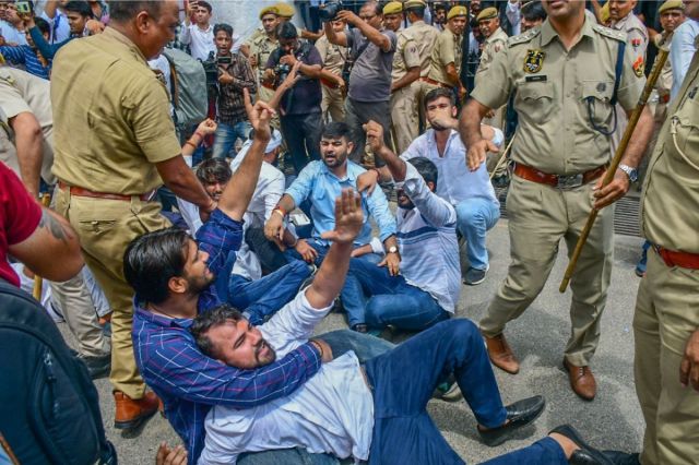 Massive Student Protest at Rajasthan University