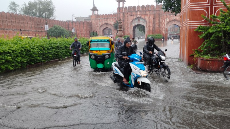 जयपुर में तेज बारिश। पत्रिका फोटो।