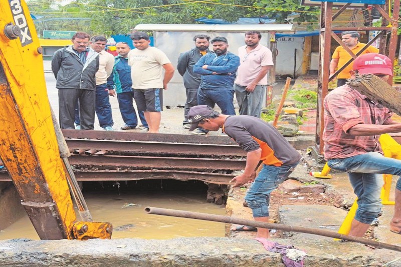बारिश के बीच डूबान क्षेत्र में निगरानी बढ़ाई गई (Photo source- Patrika)