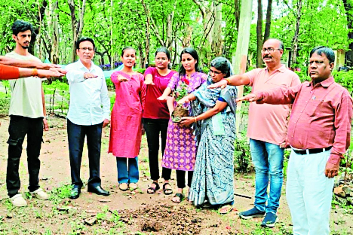 स्वच्छता का संकल्प लेकर लगाया एक पौधा मां के नाम