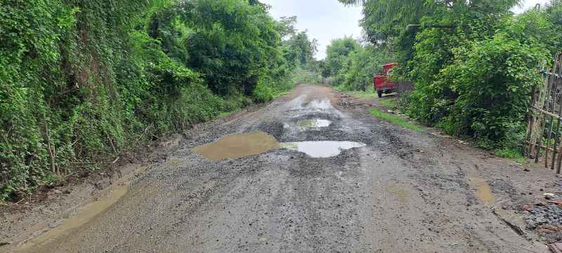 Due to the movement of heavy vehicles, huge potholes have formed on temporary and prime ministerial roads